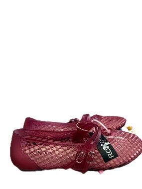 Roxoni Double Strap Jelly Mary Jane Flats - Pink/ Transparent - NWT size 8